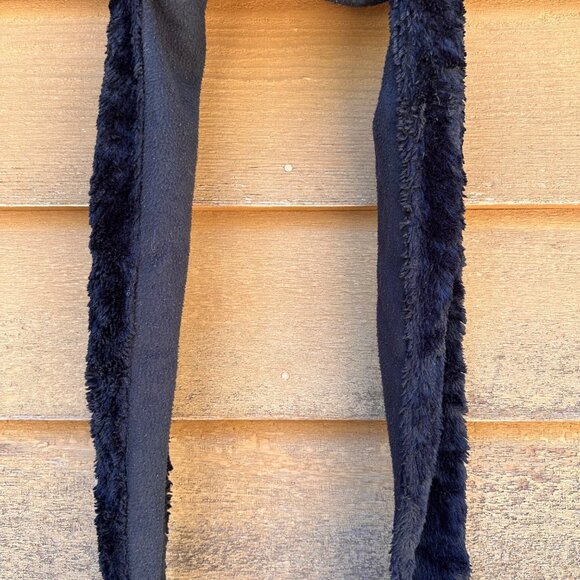 Kids Black Bear Hat With Attached Mittens Plush Fleece Animal Design Warm Winter - Picture 11 of 12